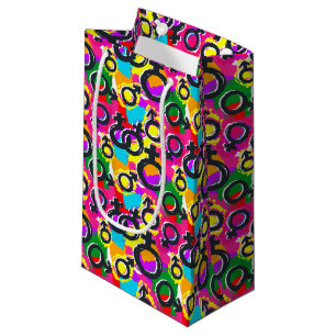 Gay Pride Gender Neon Pattern Small Gift Bag