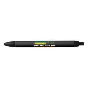 Gay Pride Gifts Men Women LGBT Rainbow Flag Gay Lo Black Ink Pen
