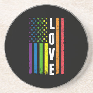 Gay Pride Gifts Men Women LGBT Rainbow Flag Gay Lo Coaster