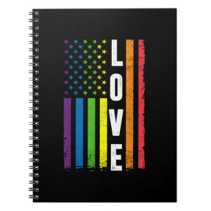 Gay Pride Gifts Men Women LGBT Rainbow Flag Gay Lo Notebook