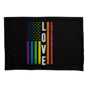 Gay Pride Gifts Men Women LGBT Rainbow Flag Gay Lo Pillowcase