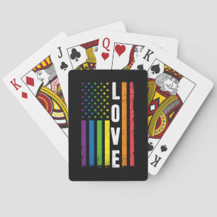 Gay Pride Gifts Men Women LGBT Rainbow Flag Gay Lo Playing Cards