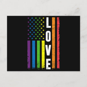 Gay Pride Gifts Men Women LGBT Rainbow Flag Gay Lo Postcard