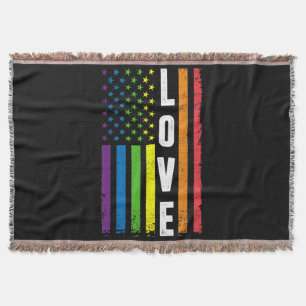 Gay Pride Gifts Men Women LGBT Rainbow Flag Gay Lo Throw Blanket