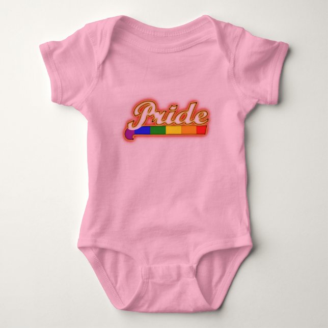 Gay Pride Glowing Pride Baby Bodysuit (Front)