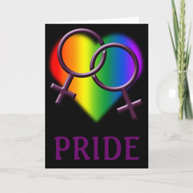 Gay Pride Greeting Cards Custom Rainbow Love Cards (Front)