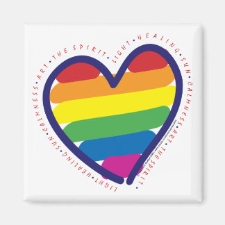 Gay Pride Heart and Sayings Magnet