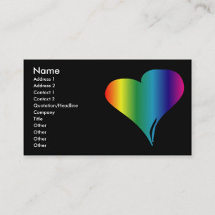 Gay Pride Heart Business Card