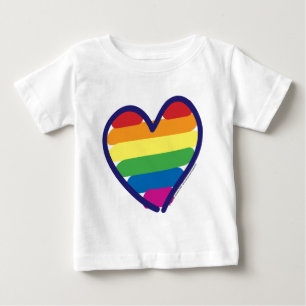 GAY-PRIDE-HEART-In-catneato Baby T-Shirt