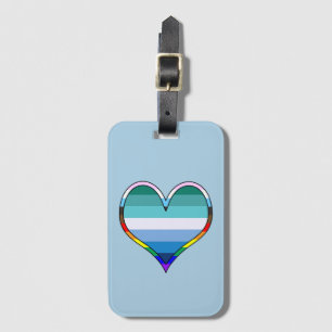 Gay Pride Heart Luggage Tag