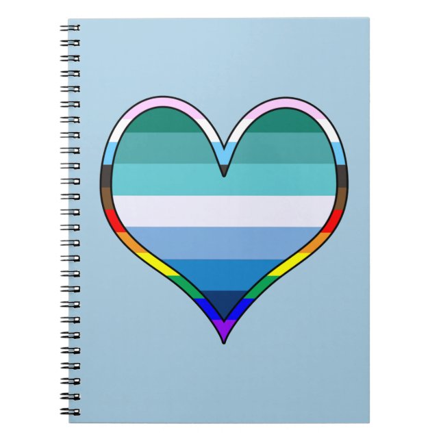 Gay Pride Heart Notebook (Front)