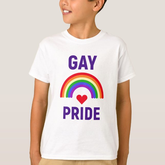 Gay Pride | Heart & Rainbow T-Shirt (Front)