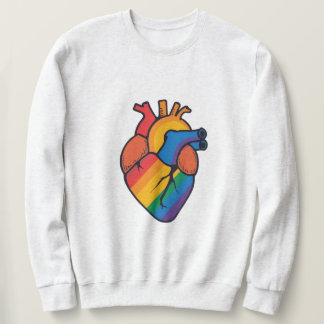 Gay pride heart sweatshirt
