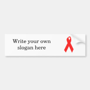 Gay Pride HIV ribbon Bumper Sticker