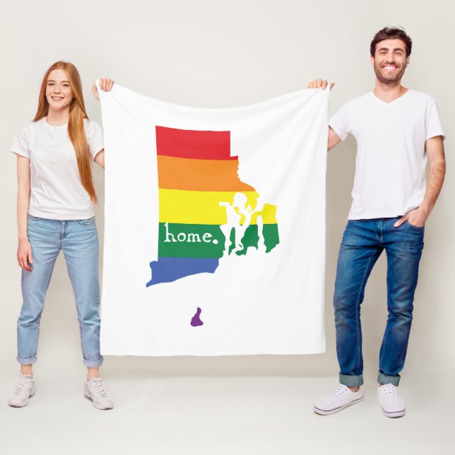 Gay Pride Home | Rhode Island Fleece Blanket (In Situ)