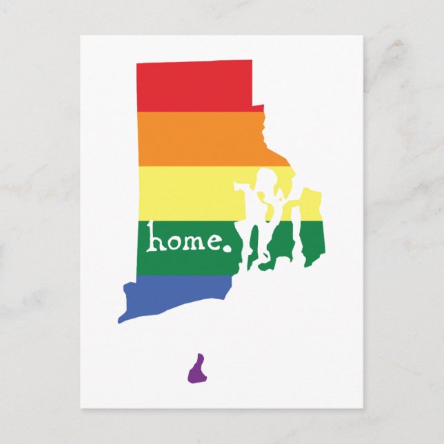 Gay Pride Home | Rhode Island Postcard (Front)
