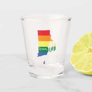 Gay Pride Home Rhode Island Shot Glass
