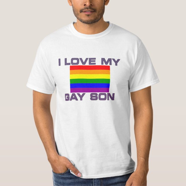 Gay Pride I Love My Gay Son T-Shirt (Front)