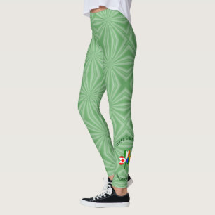 Gay Pride Ireland Canada Shamrock Flag Personalise Leggings