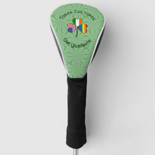 Gay Pride Ireland USA Shamrock Flag Personalised Golf Head Cover