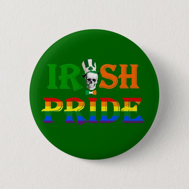 Gay pride  Irish  St Patrick's day 6 Cm Round Badge (Front)