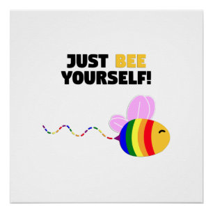 Gay pride just be yourself poster