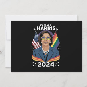 Gay Pride Kamala Harris 2024 Vice President LGBTQ+ Invitation