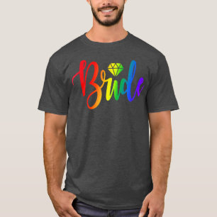 Gay Pride Lesbian Bride LGBT Wedding Gift T-Shirt