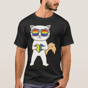 Gay Pride LGBT Heart Turkish Van Cat Owner T-Shirt