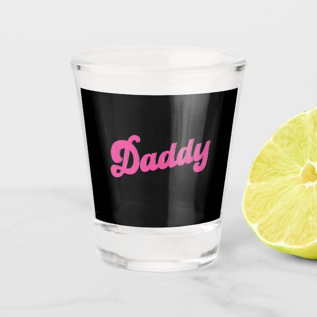 Gay Pride LGBT Pink Bear Gay Daddy  Shot Glass (Front)