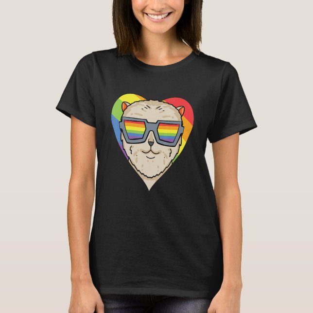 Gay Pride LGBT Rainbow - Dog Breed Pomeranian - LG T-Shirt (Front)