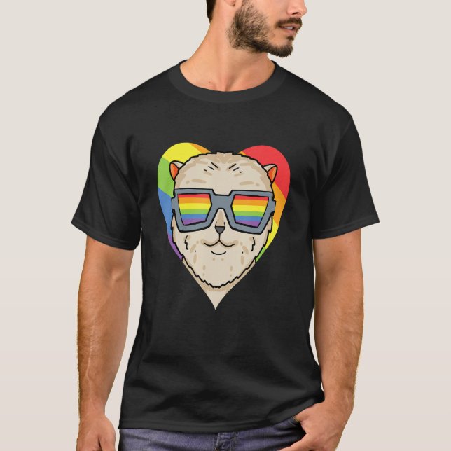 Gay Pride LGBT Rainbow - Dog Breed Pomeranian - LG T-Shirt (Front)