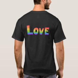 Gay Pride LGBT rainbow flag Love is Love LGBTQ T-Shirt