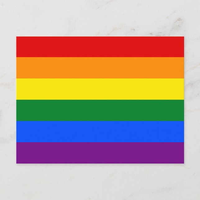 Gay Pride LGBT Rainbow Flag Postcard (Front)