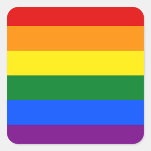 Gay Pride LGBT Rainbow Flag Square Sticker