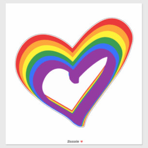 Gay Pride LGBT Rainbow Heart LGBTQ Support