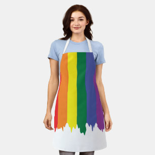 Gay Pride LGBT Rainbow Paint Apron
