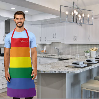 Gay Pride LGBT Rainbow Personalised Apron