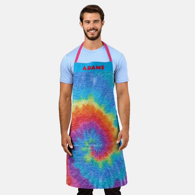 Gay Pride LGBT Rainbow Personalised Apron (Worn)