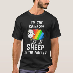 Gay Pride LGBT Rainbow Sheep In The Family T-Shirt
