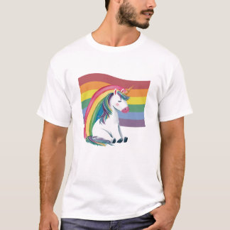 Gay Pride LGBT Rainbow Unicorn T-Shirt