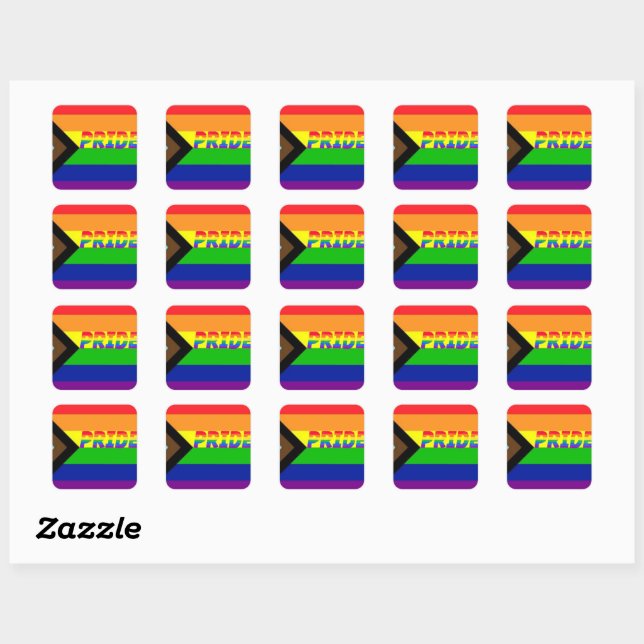Gay Pride LGBTQ+ Progress Advocacy  Stickers (Sheet)