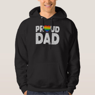 Gay Pride Lgbtqia+ Proud Dad Lgbt Lgbtq Parent Pri Hoodie