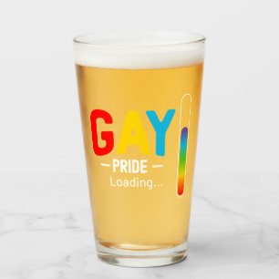 Gay Pride Loading LGBT Trans Beer Lovers Glass