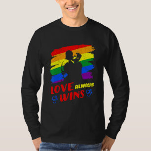 Gay Pride Love Always Wins Saying Lgbtq Ally Rainb T-Shirt