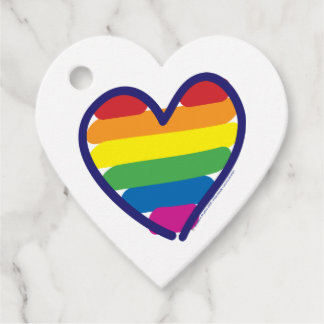 Gay Pride Love Heart Favour Tags