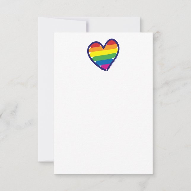 Gay Pride Love Heart Invitation (Front)