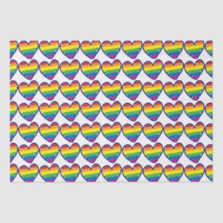 Gay Pride Love Heart Tissue Paper