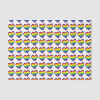 Gay Pride Love Heart Tissue Paper