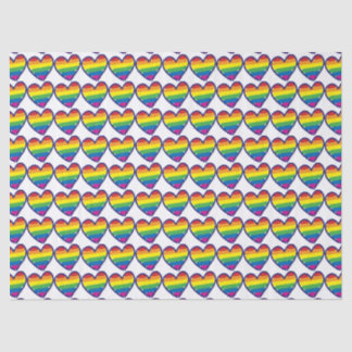 Gay Pride Love Heart Tissue Paper